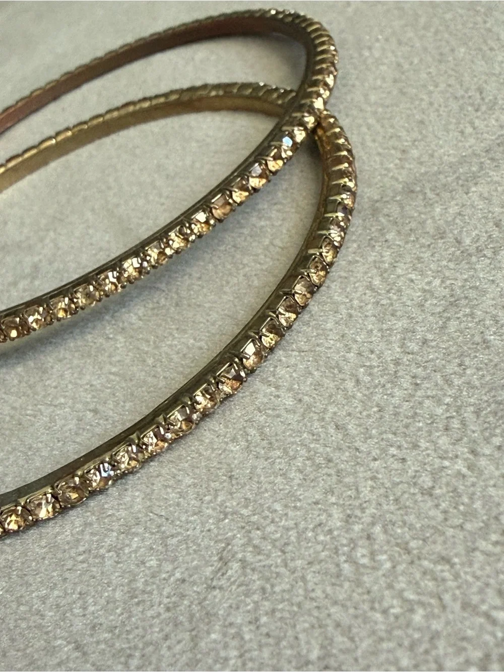 Gold Crystal-Accent Bangle Bracelets